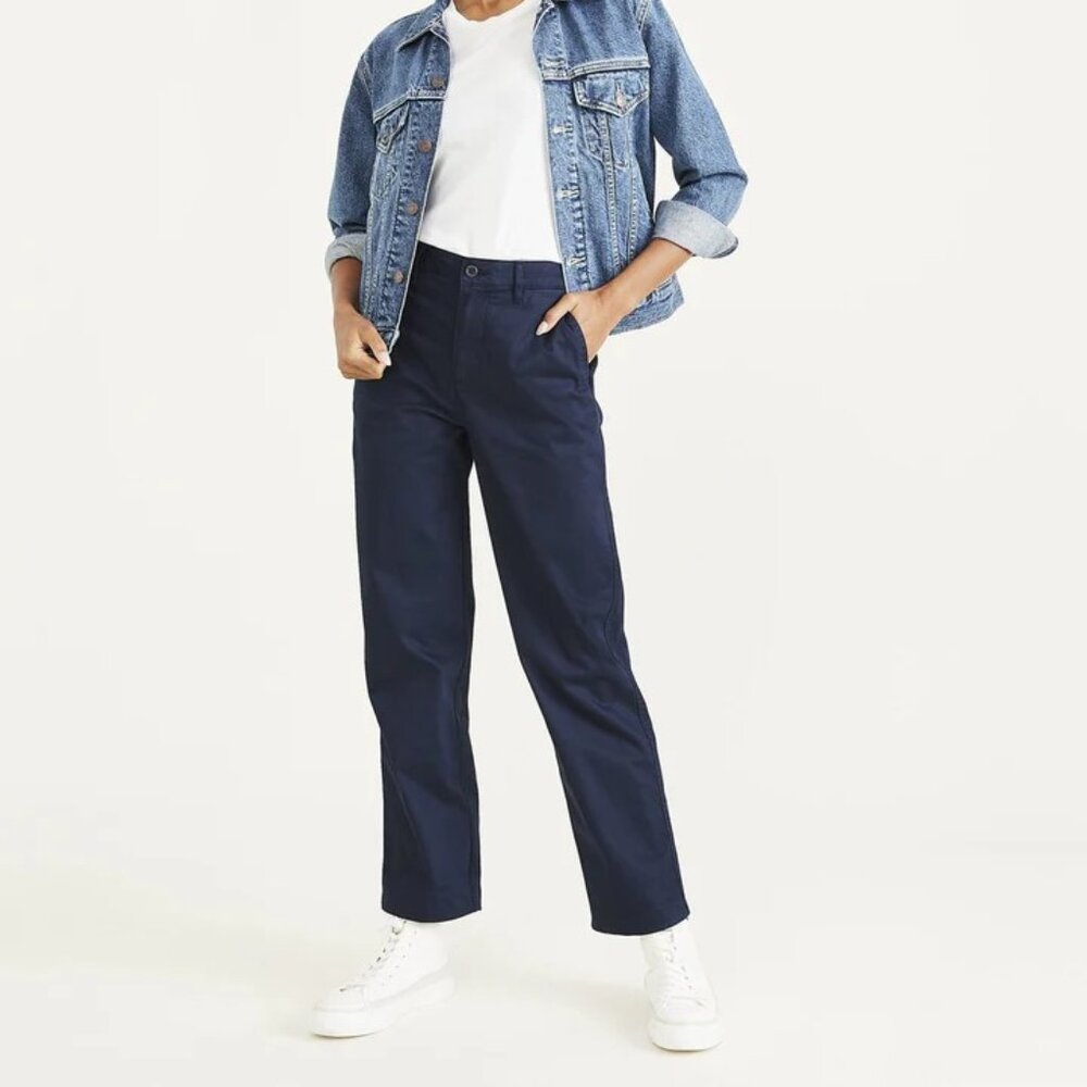Dockers Original Chinos, High Waisted, Straight Fit - Size 31 Reg Color: Navy